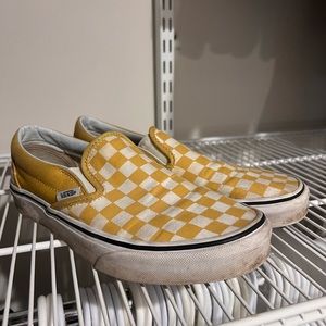 Yellow Checkered Vans